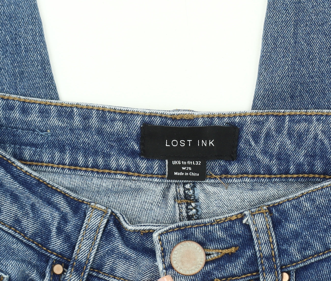 Lost Ink Women’s Skinny Jeans Blue Size 6 with Pockets