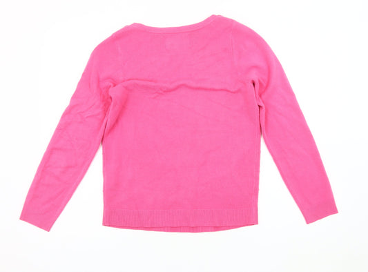 Womens UK Size 10 Maine New England Pink Pullover Jumper