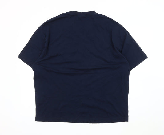Unisex Adults UK Size S ASOS Blue Basic T-Shirt