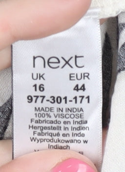 Womens UK Size 16 NEXT Multicoloured Basic Button-Up