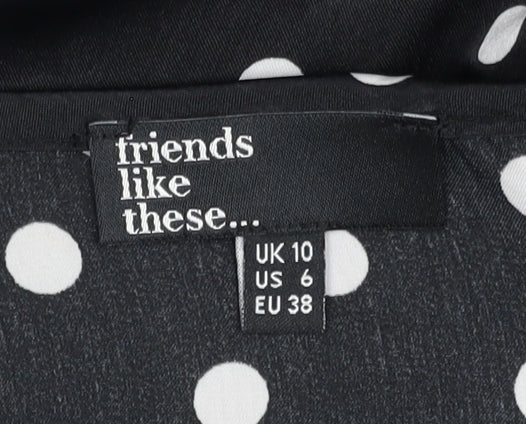 Friends Like These Women's Black Polka Dot Shift Dress