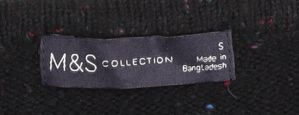Womens UK Size S Marks and Spencer Black Pullover Jumper