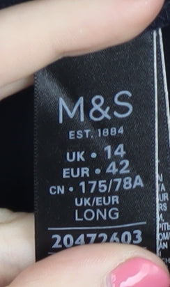 Marks and Spencer Women's Black Pencil Skirt Size 14