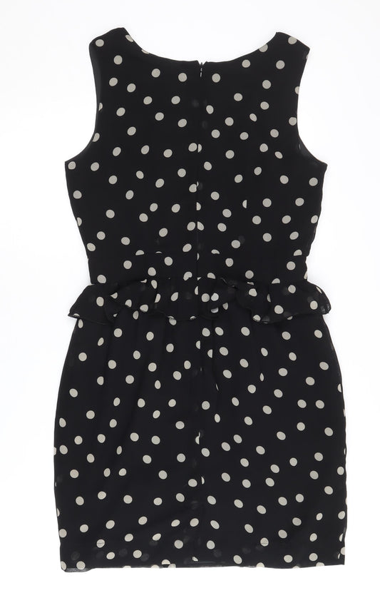 Darling Women's Black Polka Dot Sheath Dress M