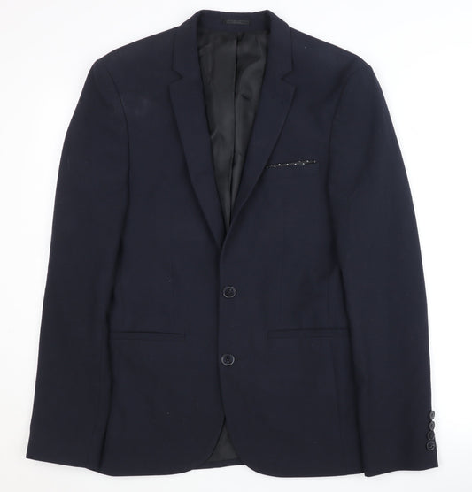 Mens UK Size 38 ASOS Regular Blue Suit Jacket