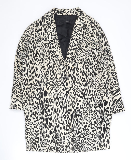 Womens UK Size M Zara Multicoloured Basic Jacket