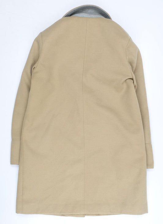 Womens UK Size 10 Topshop Beige Overcoat