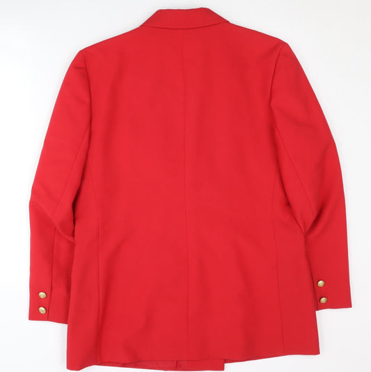 C&A Women's Red Blazer Size 16 Double Breasted