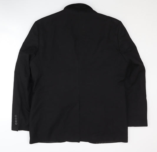 Mens UK Size 40 boohooMAN Regular Black Suit Jacket