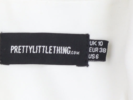 PrettyLittleThing Women's White Regular Blazer UK 10