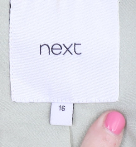 Next Women's Green Blazer, Size 16, Lined, Long Sleeve