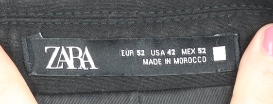 Mens UK Size 42 Zara Regular Black Suit Jacket