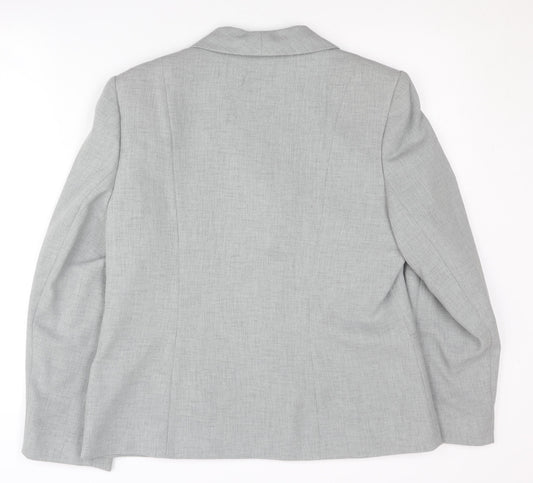 Eastex Women's Grey Blazer UK Size 12 Shawl Collar