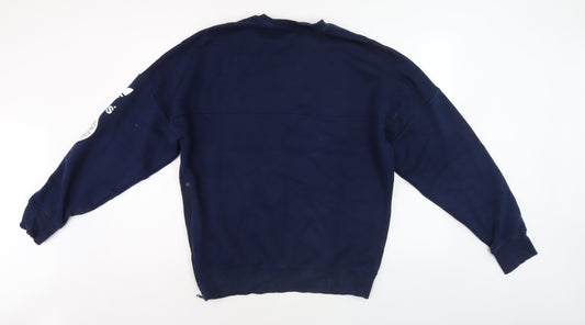 Adidas Men's Blue Graphic Pullover Sweatshirt M