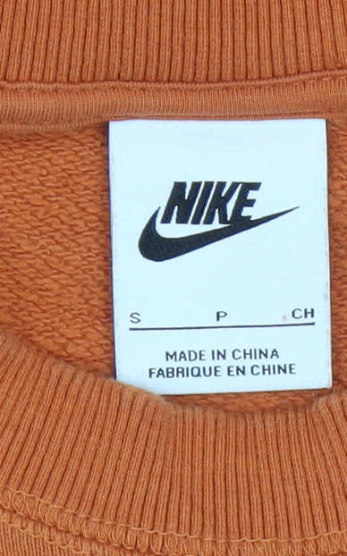 Mens UK Size S Nike Orange Pullover Sweatshirt