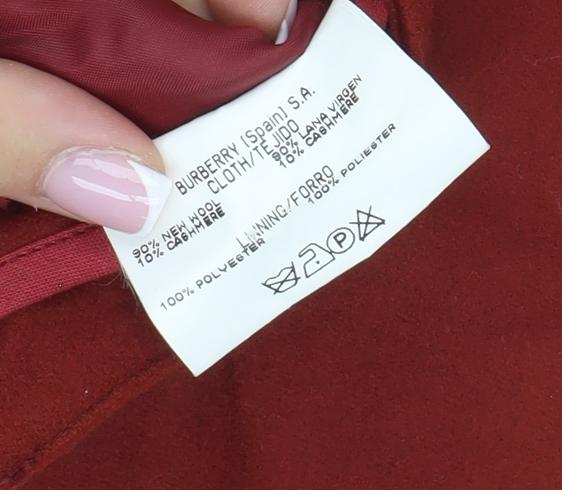 Burberry Men's Red Wool-Cashmere Classic Trousers