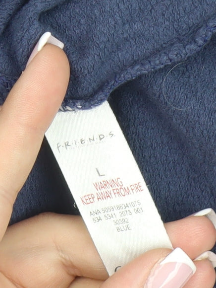 Additional view of F.R.I.E.N.D.S Blue unisex sweatshirt, size L, 1/4 zip