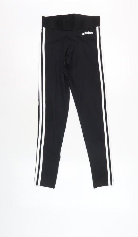 Additional front view of Adidas Women's Black XS Slim Track Pants