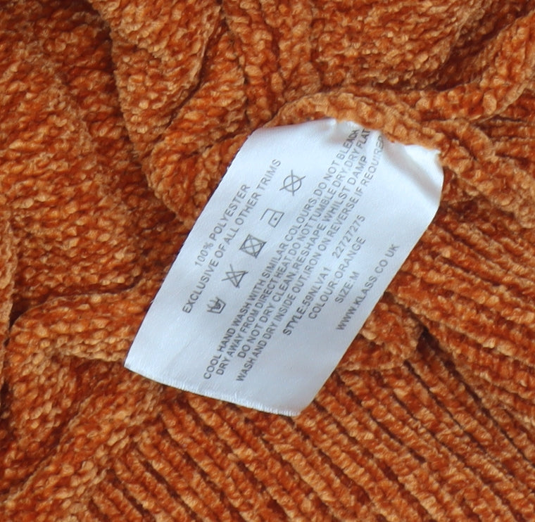 Womens UK Size M Klass Orange Pullover Jumper
