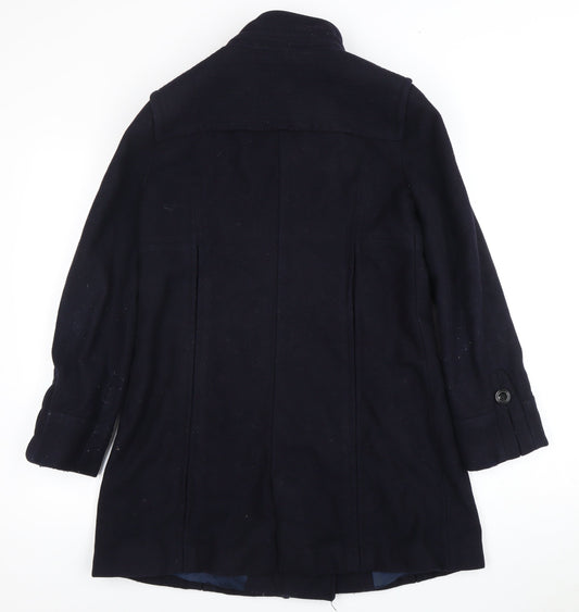Womens UK Size 12 Zara Black Overcoat
