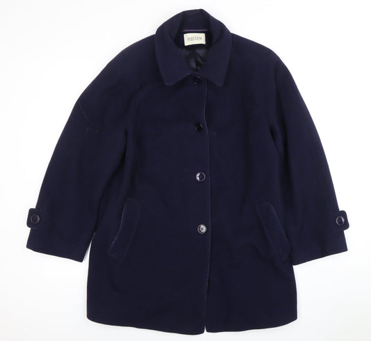 Womens UK Size 12 Eastex Blue Basic Coat