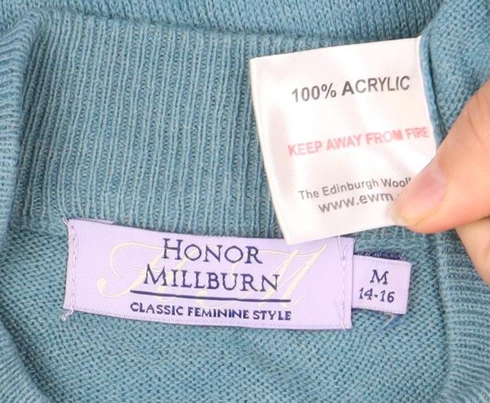 Honor Millburn Women's Blue Mock Neck Jumper, Size M