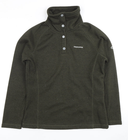 Womens UK Size 10 Craghoppers Green Henley Sweatshirt