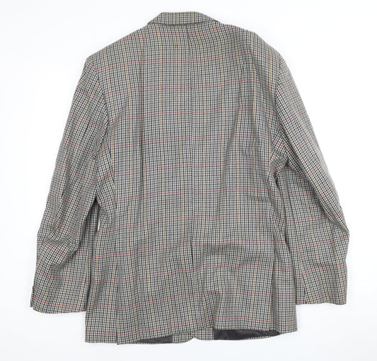 Austin Reed Men’s Grey Wool Checked Blazer 40R