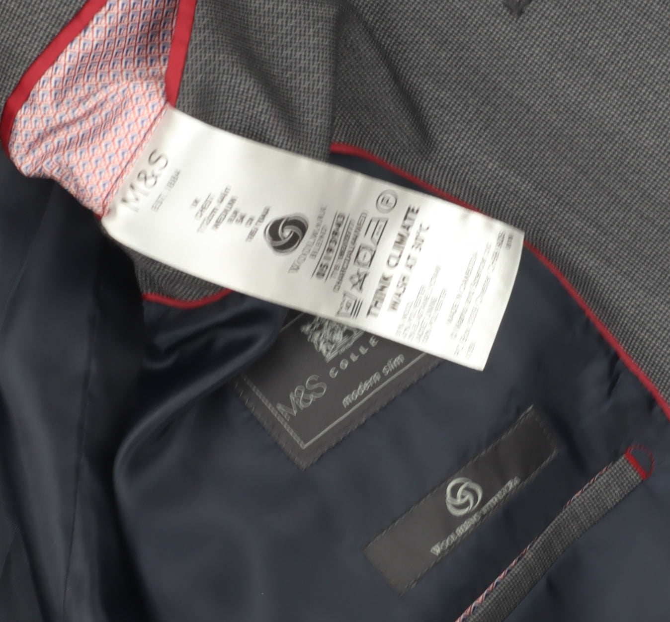 Mens UK Size 444 Marks and Spencer Regular Grey Suit Jacket