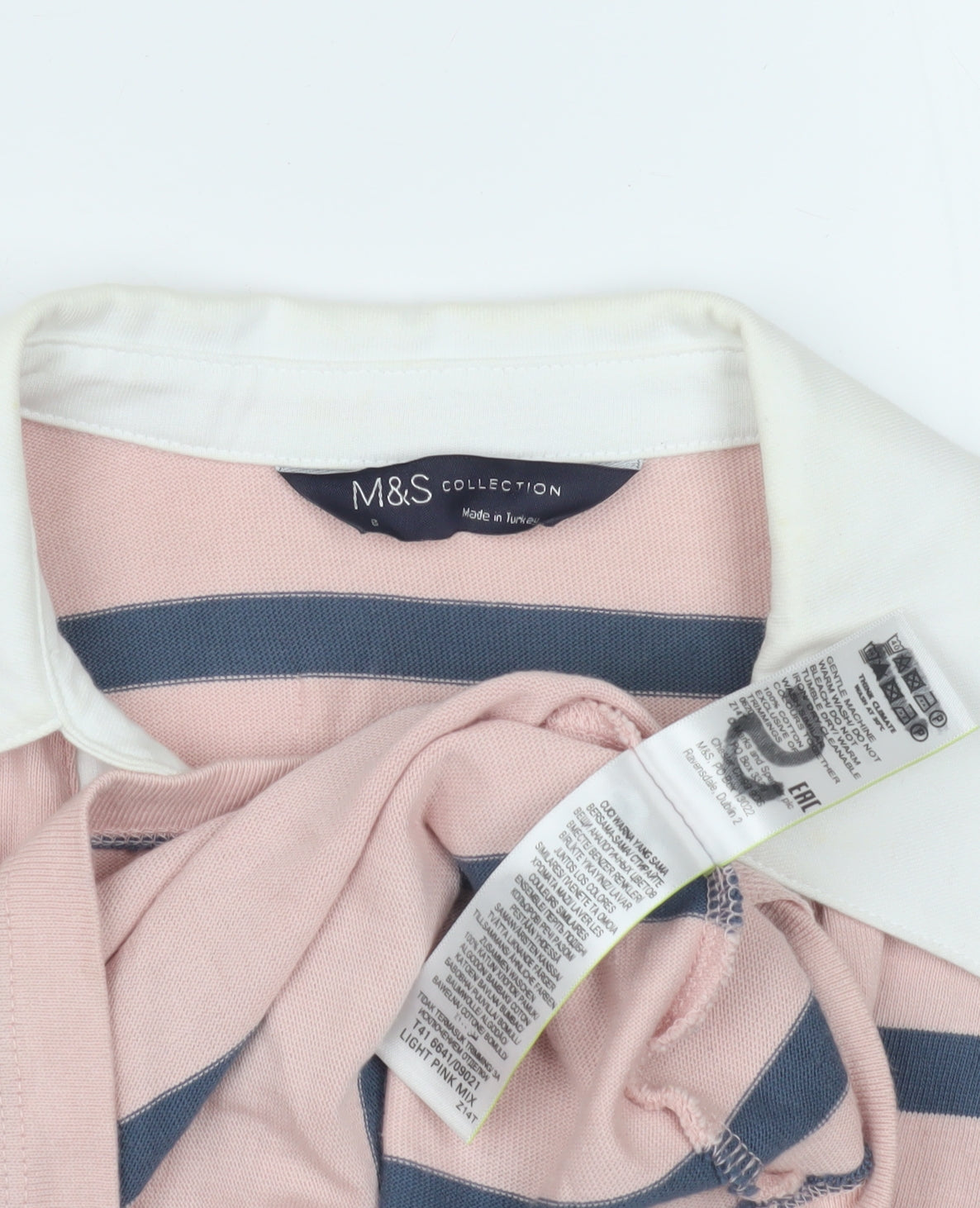 Womens UK Size 8 Marks and Spencer Pink Jersey Polo