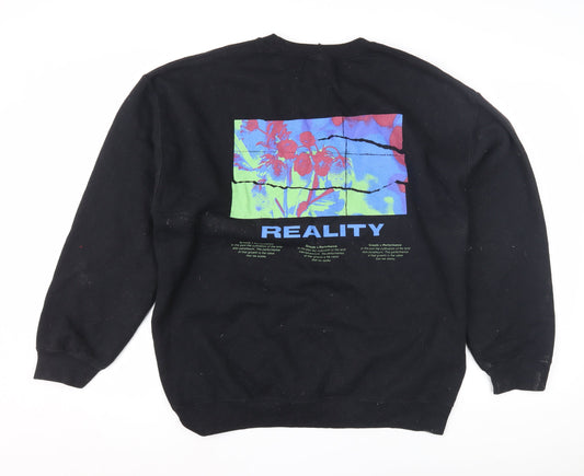 Urban Outfitters Men's S Black Graphic Print Sweatshirt