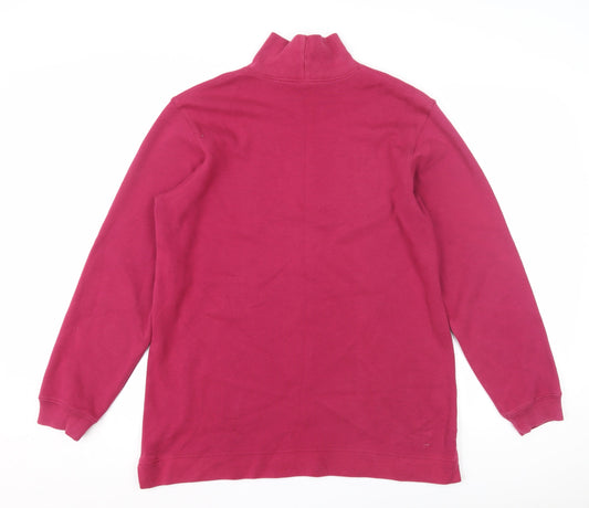 Womens UK Size M Lands' End Red Pullover Sweatshirt
