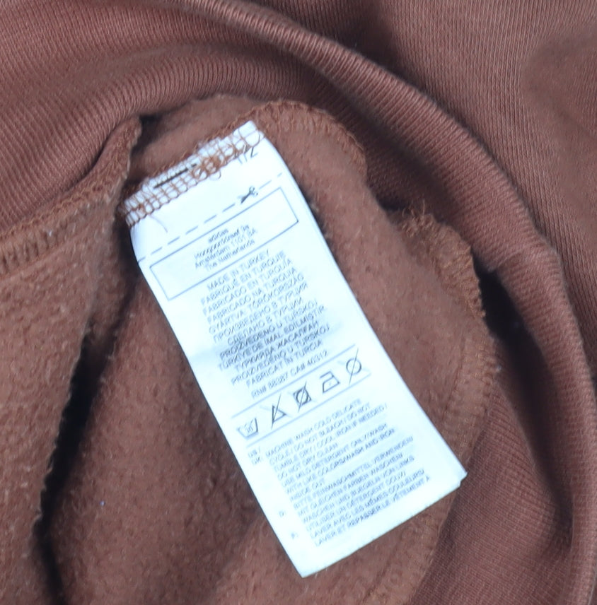 Adidas Women's Brown Pullover Hoodie, Size 6, Casual