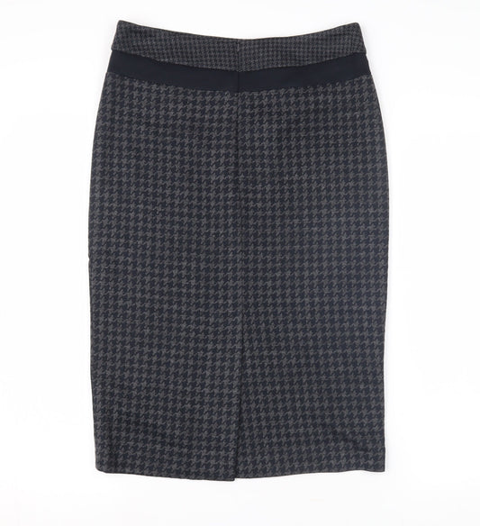 Laura Ashley Women’s Black Houndstooth Pencil Skirt