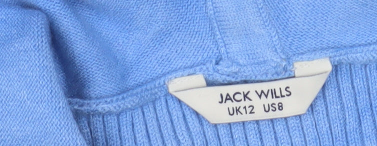 Womens UK Size 12 Jack Wills Blue Full Zip Hoodie