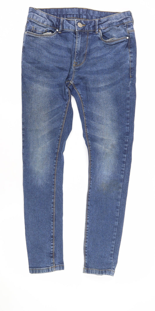 Womens UK Size S 365 Regular Fit Straight Blue Jeans