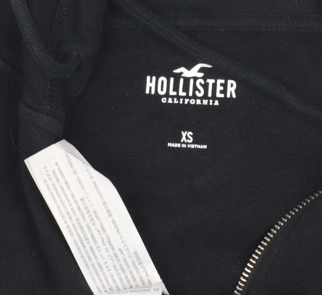 Hollister Womens Black XS Full Zip Hoodie