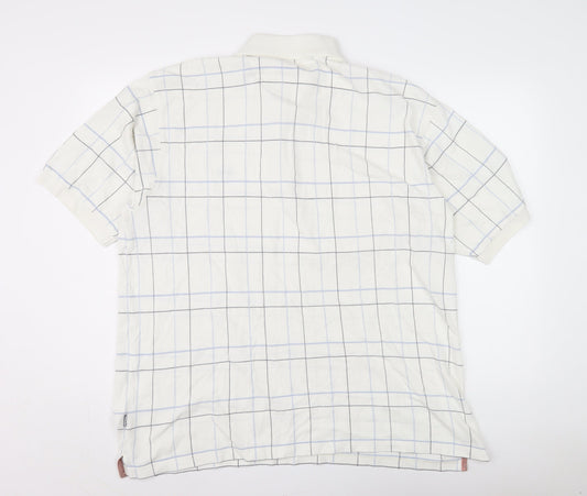 Maine New England Men's XL White Check Polo