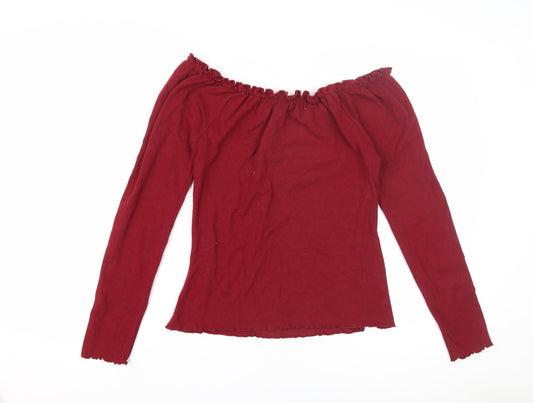 Joe Browns Women's Red Off the Shoulder Blouse Size 12