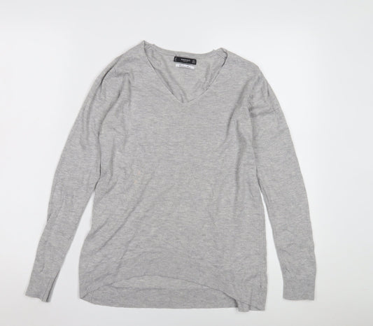 Womens UK Size 8 Mango Grey Pullover Jumper