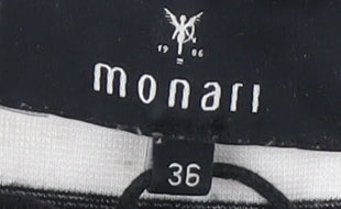 Monari Women's Black Striped T-Shirt Dress, Size 8