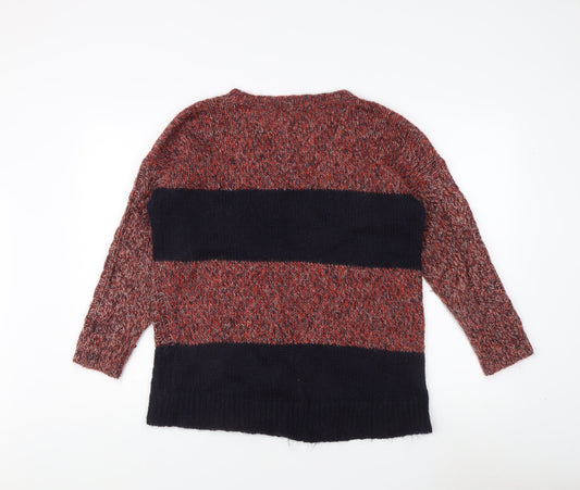 Marks and Spencer Women's Multicoloured Cable-Knit Jumper Size 12