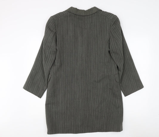 Jigsaw Women's Grey Pinstripe Blazer Size 14