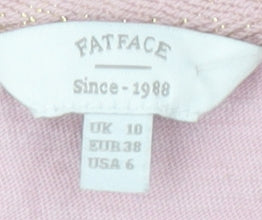FatFace Women's Pink Basic Crew Neck T-Shirt, Size 10