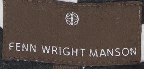 Fenn Wright Manson Women's Black Animal Print Dress Size 14