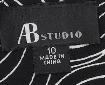 AB Studio Black Sheath Dress for Women Size 10