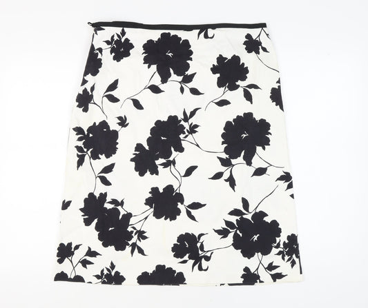Principles Women's Floral Pencil Skirt Black Size 18