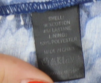 Oasis Women's Blue Floral A-Line Dress Size 12