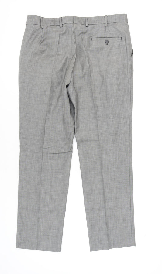 Jeff Banks Men's Grey Dress Pants 38in Waist Regular Fit