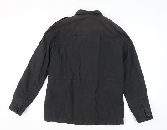 Mens UK Size L Ben Sherman Black Military Jacket